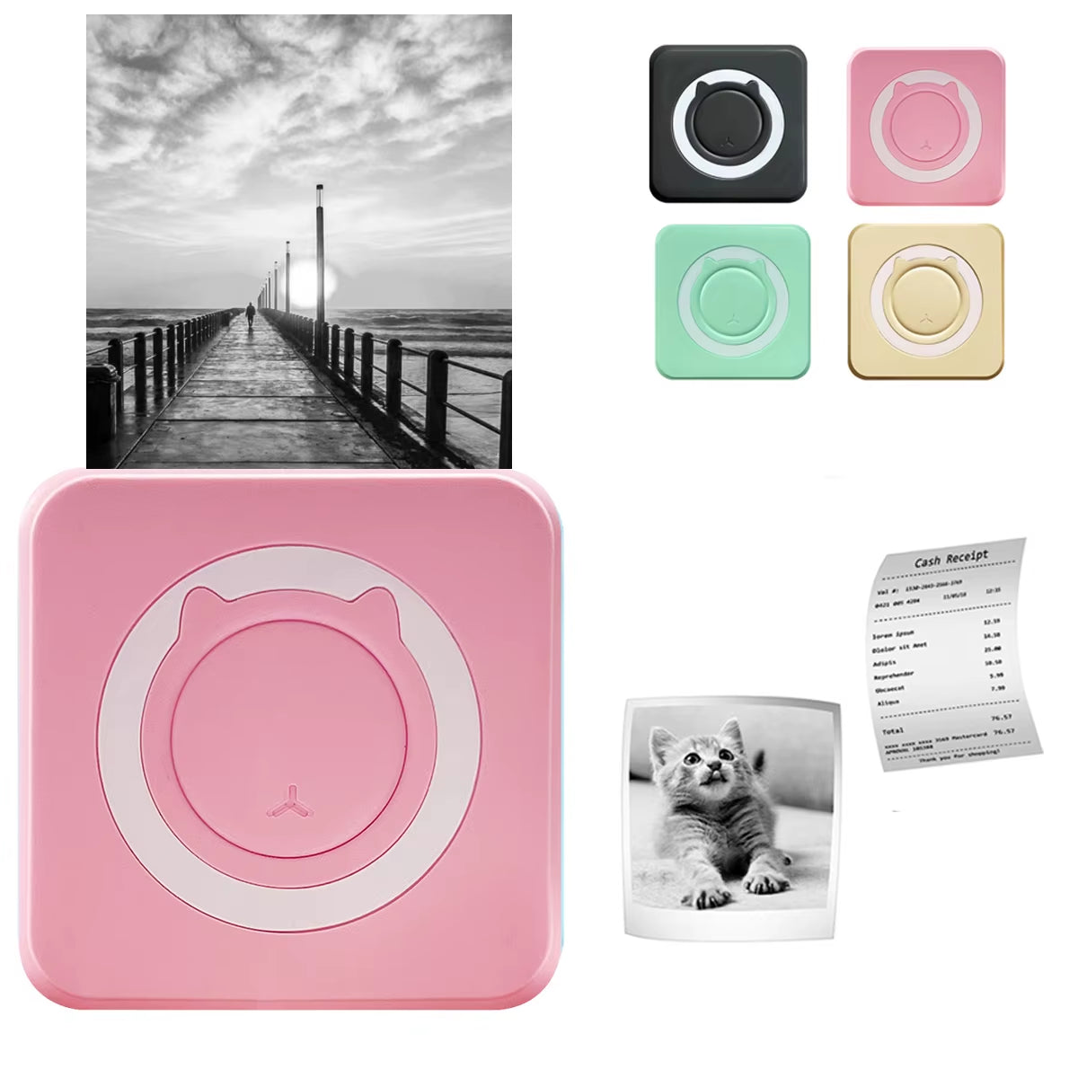 Portable Wireless Mini Thermal Printer for iOS and Android Devices