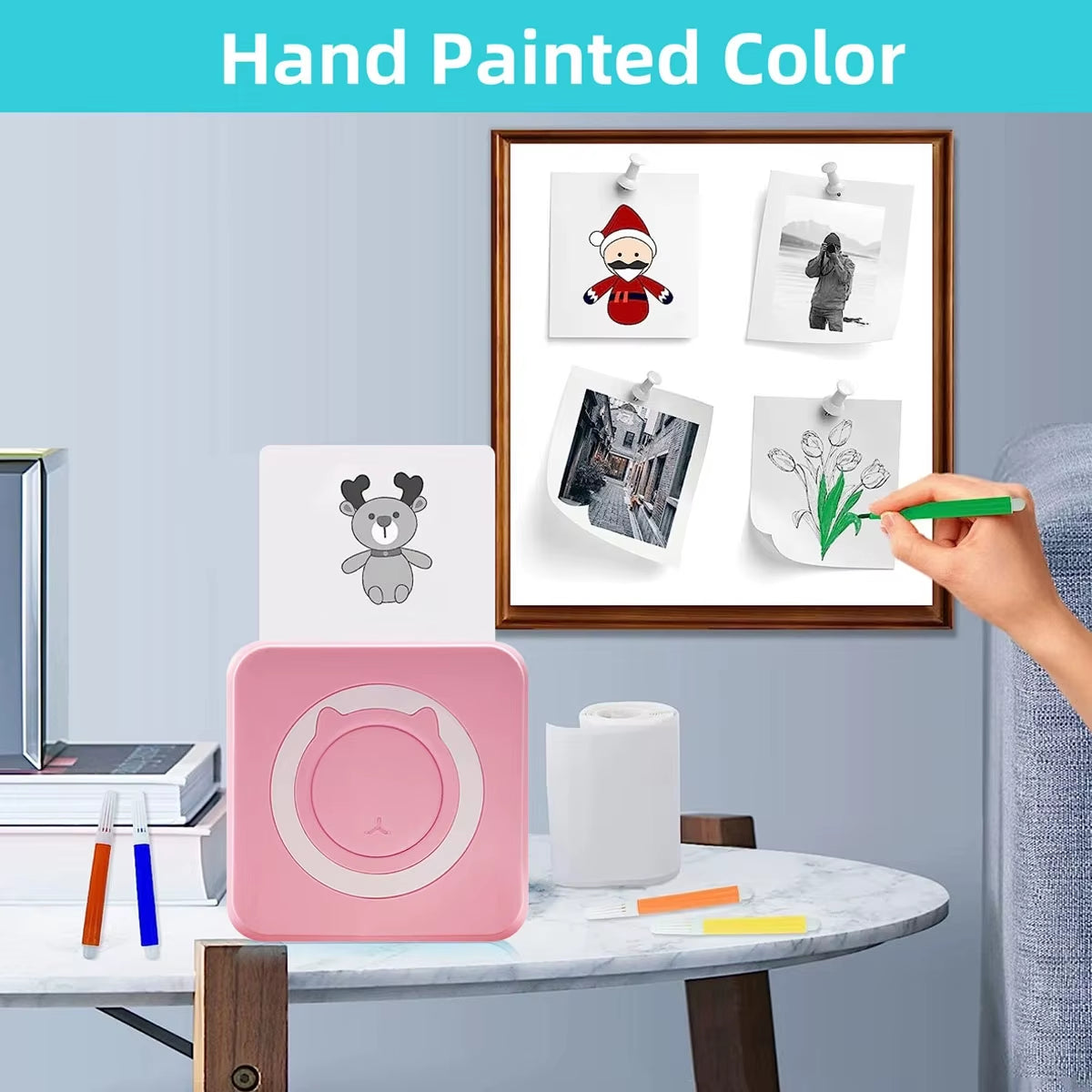 Portable Wireless Mini Thermal Printer for iOS and Android Devices